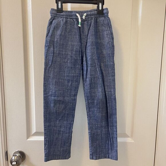 Mini Boden Chambray Blue Smart Pull-On Pants Elastic Waist Boys Size 6 years - Picture 1 of 9